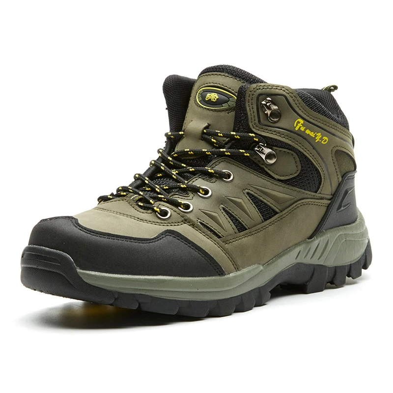 Высококачественная Мужская водонепроницаемая походная дышащяя обувь тактические ботинки уличная альпинистская обувь нескользящие треккинговые кроссовки для мужчин - Цвет: Army-green