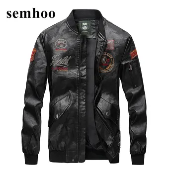 

Men Motorcycle Vintage Rock & Roll Outwear Casual Leather Jacket Coat Men Spring Autumn Design Biker Leather Jackets Male