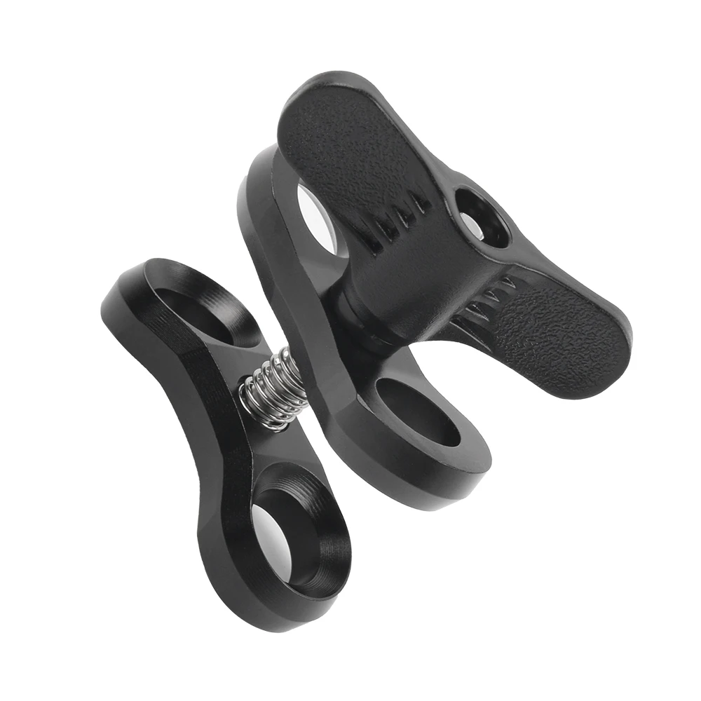 Aluminum CNC Camera Accessory Diving Ball Fixture Lights Arm Ball Butterfly Clip Triple Clamp Mount Adapter for Gopro 6 7 8 9 10