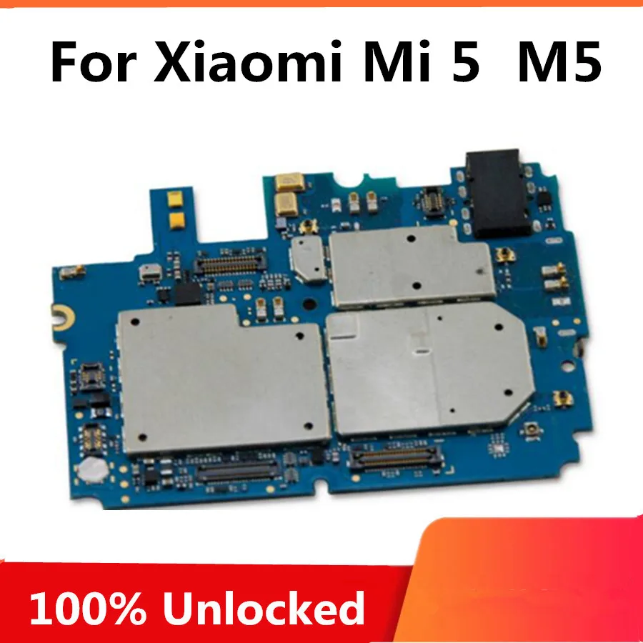 Разблокированная материнская плата для xiaomi mi 5, полностью оригинальная материнская плата для xiaomi 5, 32 ГБ, 64 ГБ, 128 ГБ, материнская плата