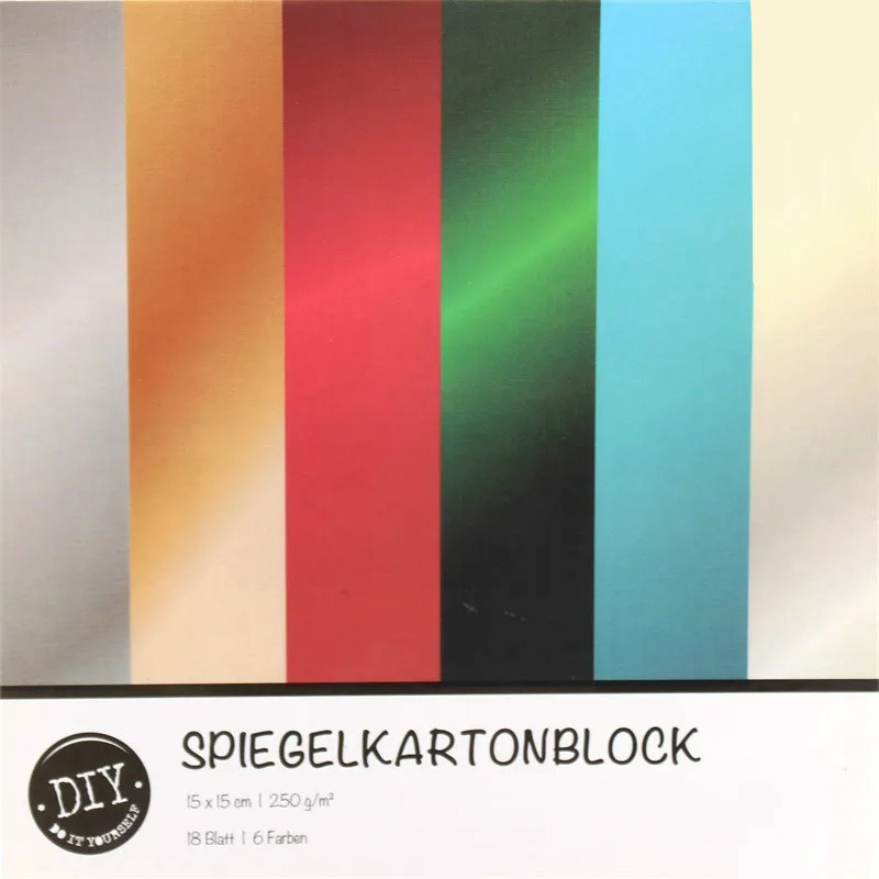 

KSCRAFT 18pcs Spiegelkarton Block Scrapbooking Pads Paper Origami Art Background Paper Card Making DIY Scrapbook Paper Craft