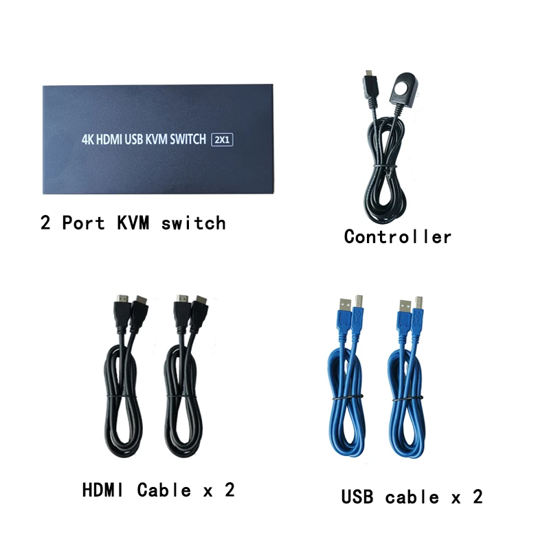 2 порта kvm переключатель 4k hdmi KVM коммутатор компьютерный хост HDMI два в один выход мышь клавиатура USB печать разделенное устройство