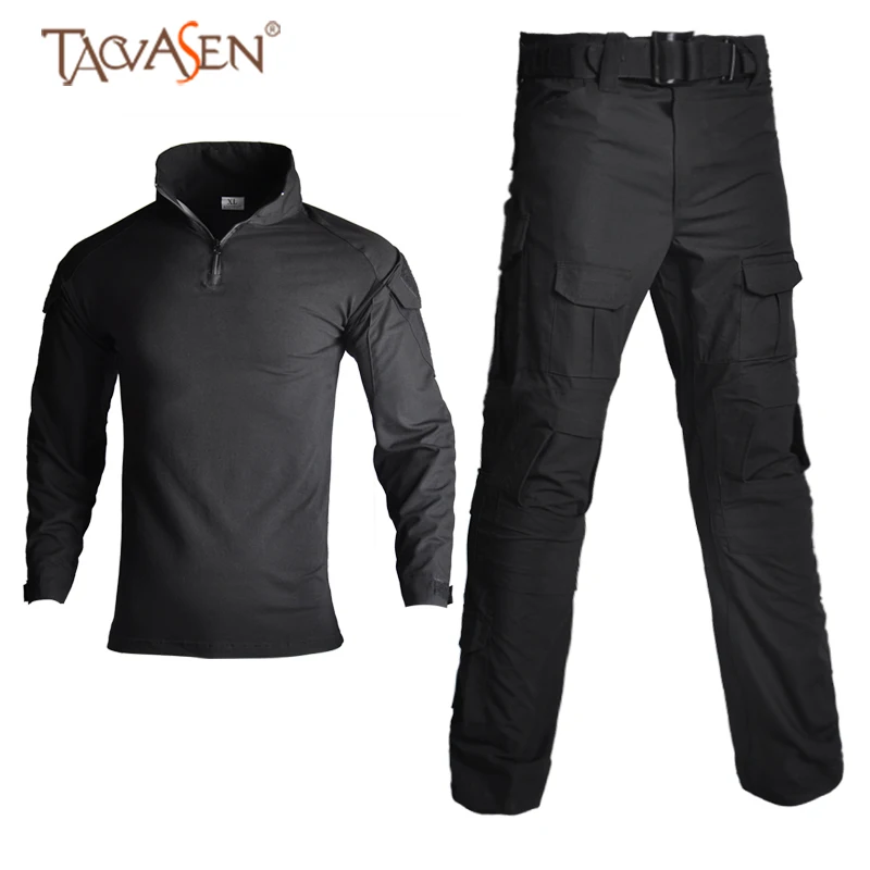 

TACVASEN Tactical Suit Military Uniform Army Camouflage Suit Safari Travel Suit Air soft Jacket Hunting Pants Camping Clothes