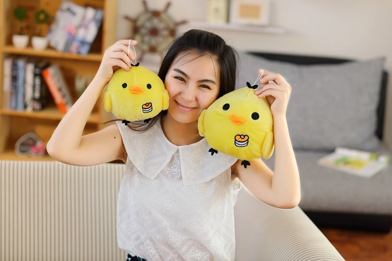 1 шт. Kawaii желтый цыпленок плюшевые игрушки Rilakuma расслабляющий цыпленок мягкие игрушки детские игрушки подарок на день рождения