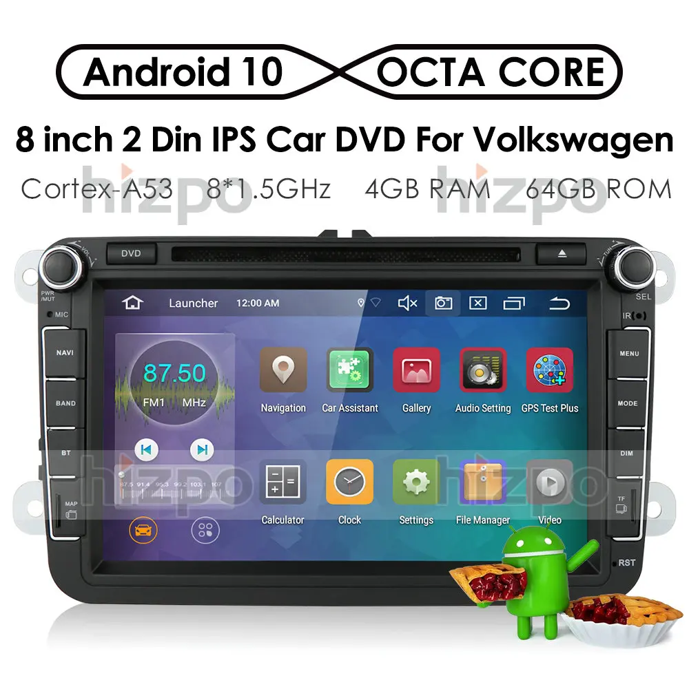 Android10.0 автомобильный мультимедийный плеер 2 Din автомобильный DVD для VW/Volkswagen/Golf/Polo/Tiguan/Passat/b7/b6/SEAT/leon/Skoda/Octavia RadioGPS