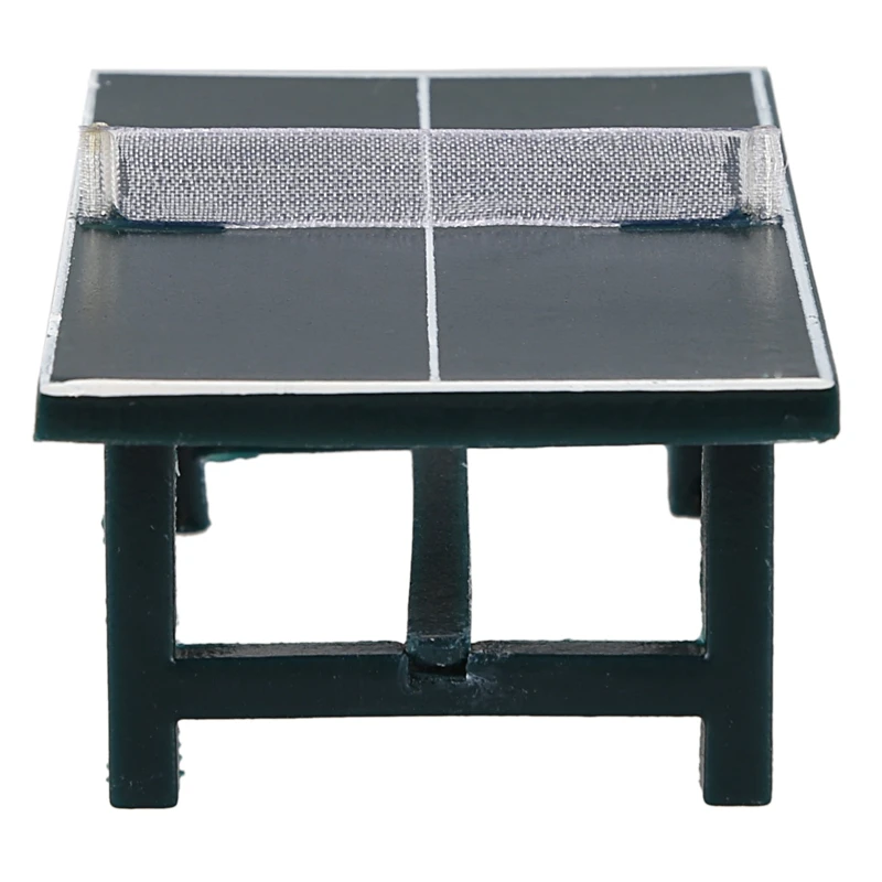 Кукольный домик Миниатюрный стол для пинг понга с шариками и ракетами|Игрушечная