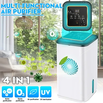 

4in1 Portable UV Air Purifier Air Ozone Generator Air Cleaner Sterilizer Ozonator Anion purification Ozonizer UV Sterilizer Home