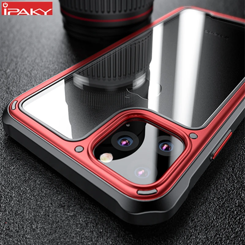

Armor for iPhone 11 Case IPAKY for iPhone 11 Pro Case Silicone PC Hybrid Shockproof Transparent Case for iPhone 11 Pro Max Case