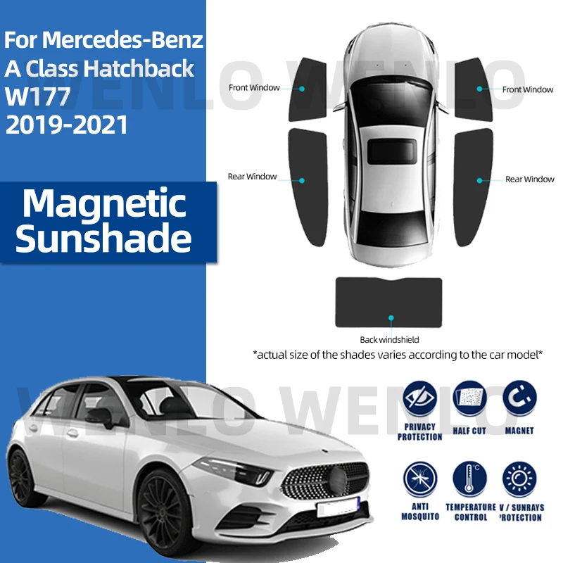 

For Mercedes Benz A Class W177 Hatchback 2019-2021 Baby Side Window Sun Protector Special Curtain Interior Sunshade Glass Visor