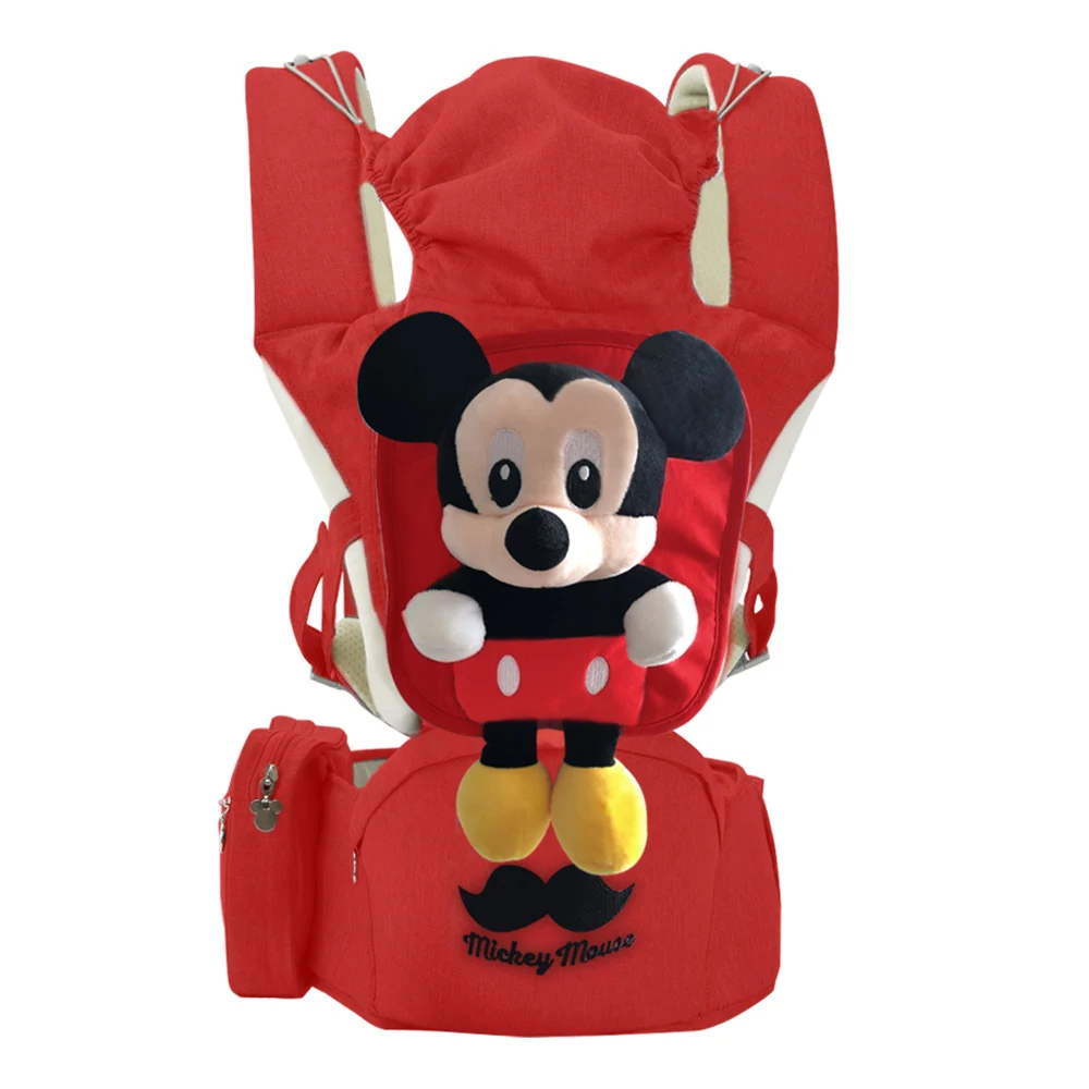 Red Сумка-кенгуру для новорожденных disney, сумка-кенгуру на пояс, рюкзак с утолщенными плечами, Удобный слинг для путешествий, От 0 до 2 лет - Цвет: Red