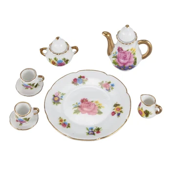 

1/6 Dollhouse Miniature Porcelain Coffee Tea cup set #A