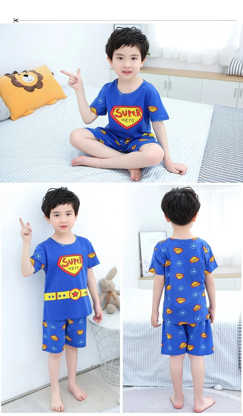 Baby Kids Pajamas Boys Cotton Clothes Pants Set Cartoon Sleepwear Kids Pajamas For Girls Toddler Baby Outfits Child Pyjama nightgowns and robes	