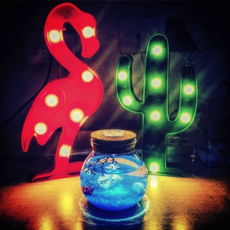 

Lights Cactus Boat Anchor Flamingo Light Up Baby Kid Night Light Lamp Home Decor