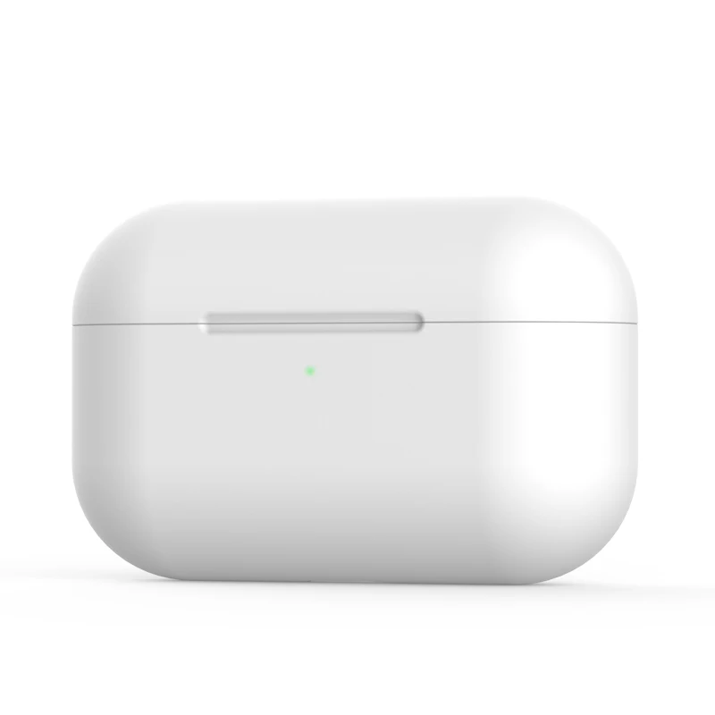 white Силиконовый чехол для airpods pro, чехол, Беспроводная связь bluetooth для apple airpodspro, чехол, чехол для наушников, чехол для air pods pro 3, fundas - Цвет: white