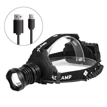 

LED XHP70 5Modes Dimming USB Charging High Brightness Headlight with Battery Status for Camping
