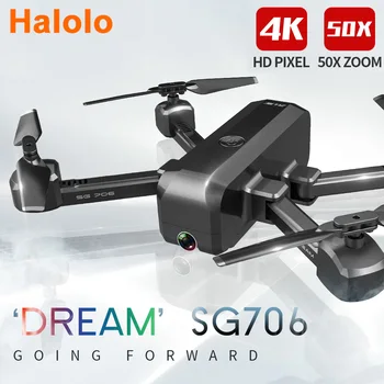 

Halolo SG706 Quadcopter Drone 4K 1080P Dual Camera Drone WiFi FPV Optical Flow Profissional RC Drone Foldable Quadrocopter Toys