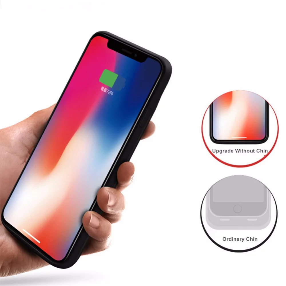 Новинка, чехол для батареи Iphone XS Max, умное зарядное устройство, силикагелевый материал, чехол, внешний аккумулятор для Iphone X, XR, XS Max, чехол для батареи