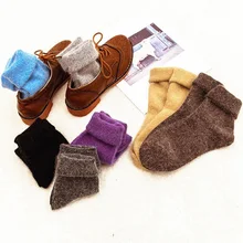 Осенне-зимние новые женские модные шерстяные носки в стиле Харадзюку без пятки высокого качества 5 пар