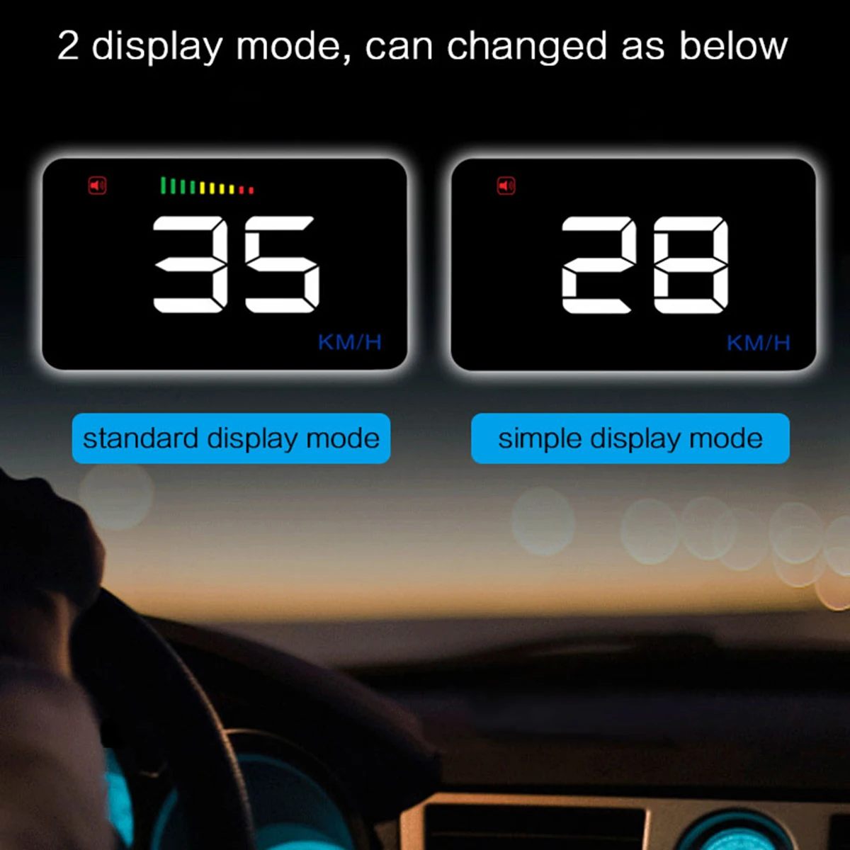 A500 HUD Head Up display Автомобильный аварийный сигнал перегрузки температуры воды цифровой спидометр лобовое стекло проектор