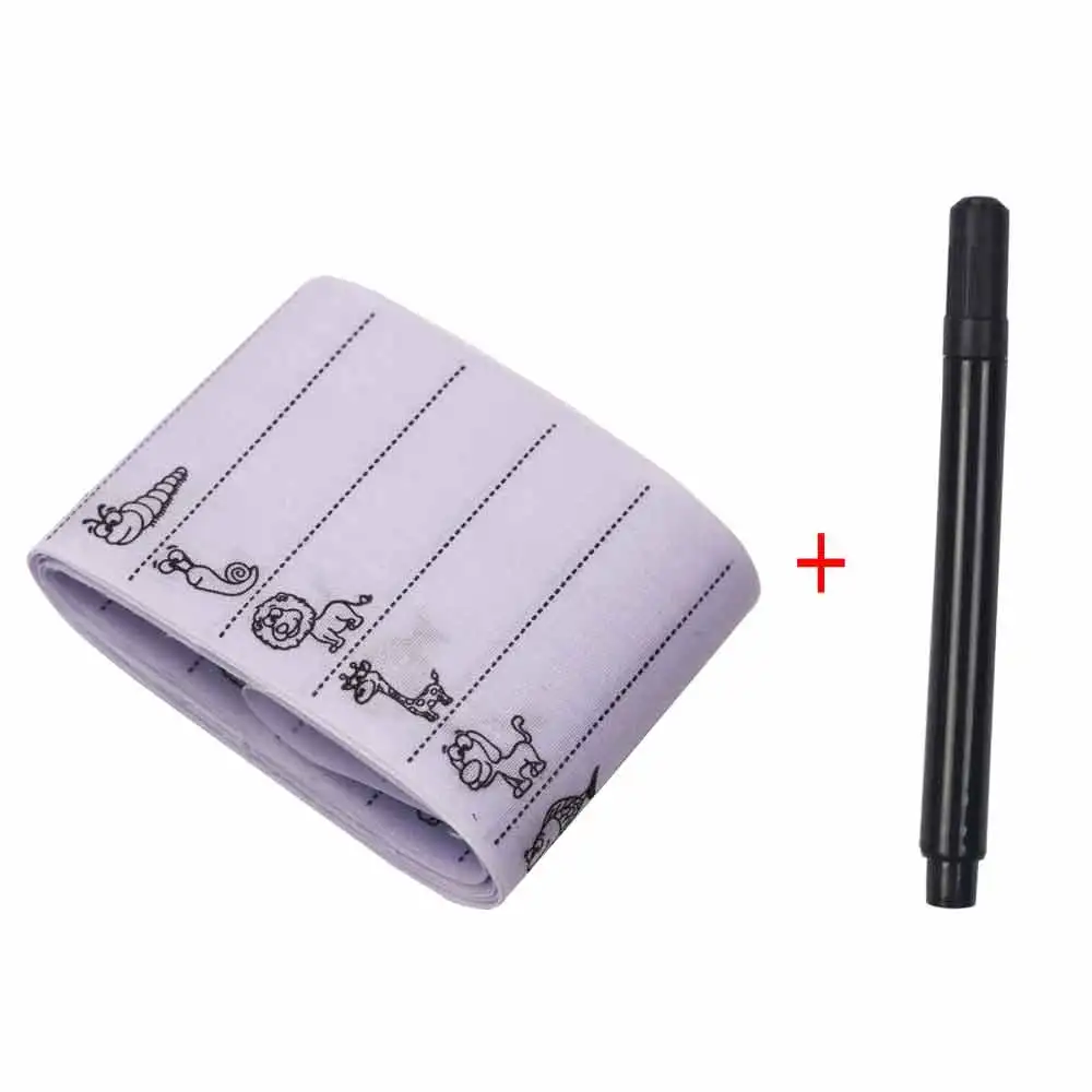 100pcs and 1pc pen 100 шт./упак. белый моющиеся имитационная кожа, хлопковая ткань для одежды Маркер тегов детская одежда этикетки швейная фурнитура - Цвет: 100pcs and 1pc pen