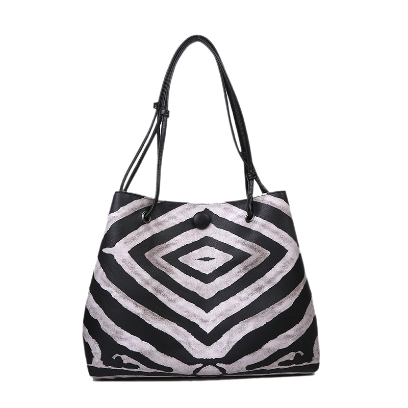 

2020 NEW Large Leopard Print Zebra Pattern Handbag Women Fashion Zipper Soft Shoulder Bag Large Capacity Shopping Bag