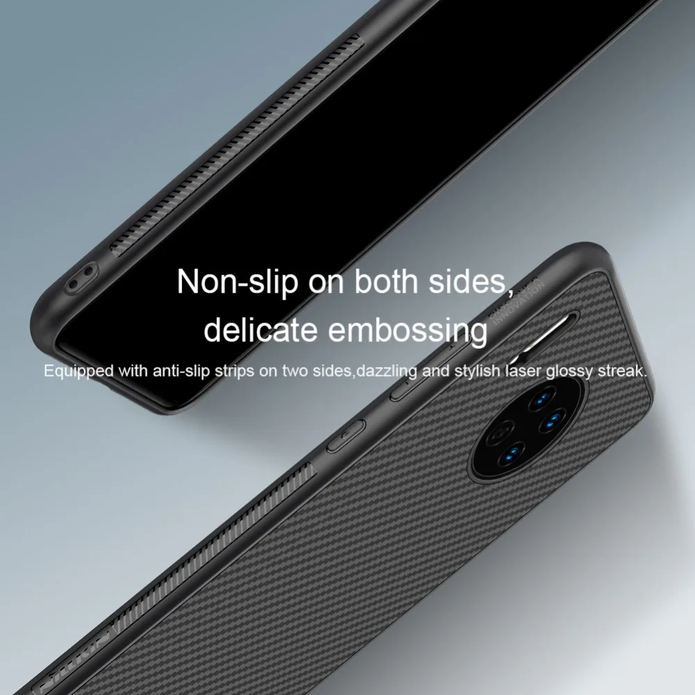 Чехол для huawei mate 30 NILLKIN из синтетического углеродного волокна и нейлона в клетку с текстурой бампера задняя крышка для huawei mate 30 Чехол
