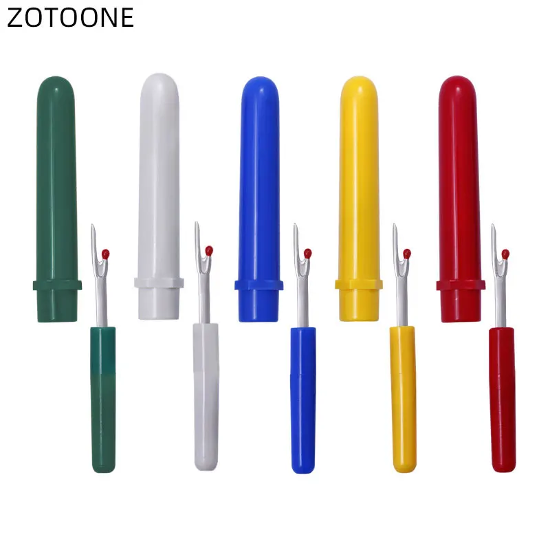 

ZOTOONE 5Pcs/Set Plastic Handle Thread Cutter Seam Ripper Stitch Unpicker Craft Sewing Tool Cross-Stitch Sewing Thread Remover D