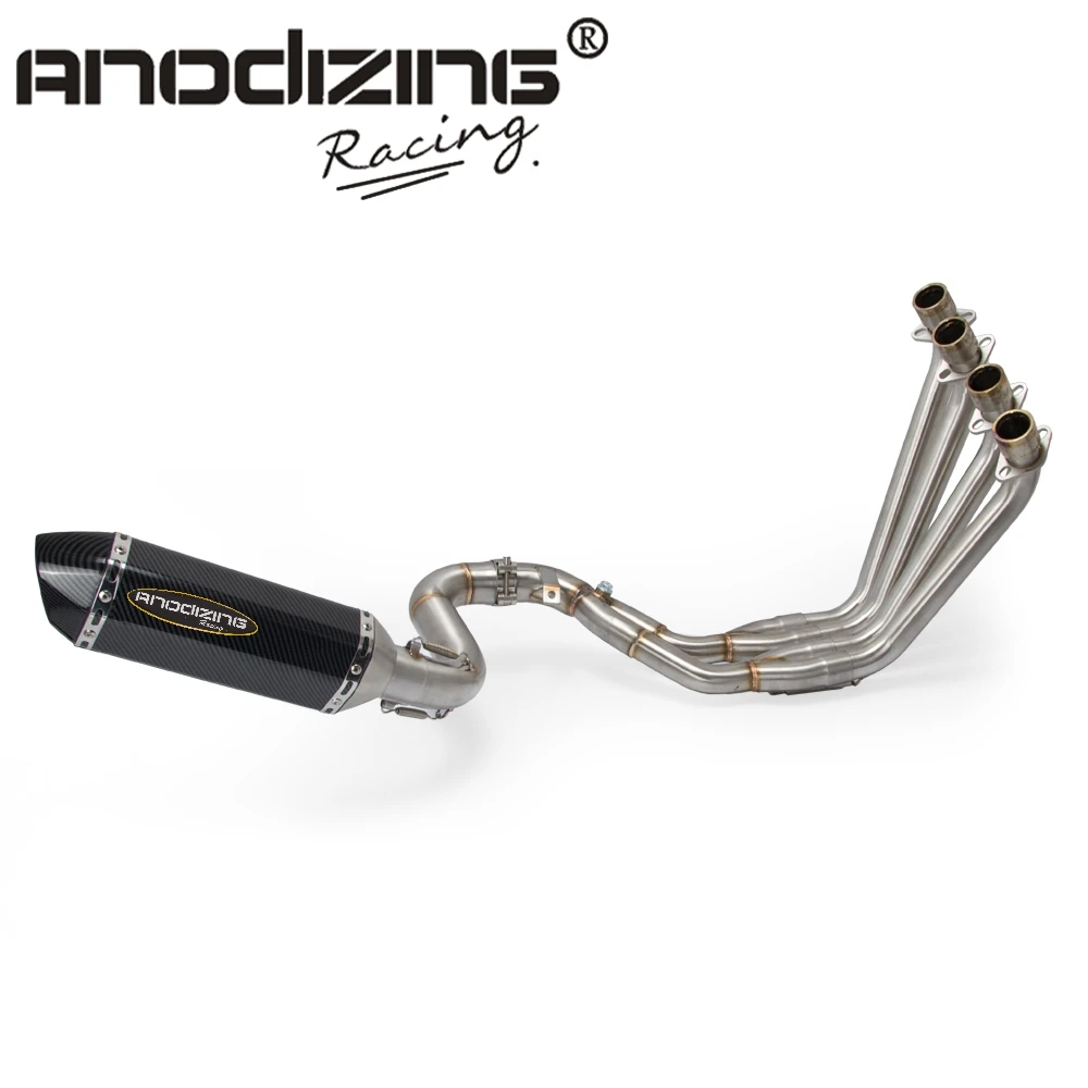 Motorcycle Full Exhaust System Slip On Header Pipe Front Pipe For HONDA CBR650F CB650F CB 650 F CBR 650F 2014-2019 with Exhaust