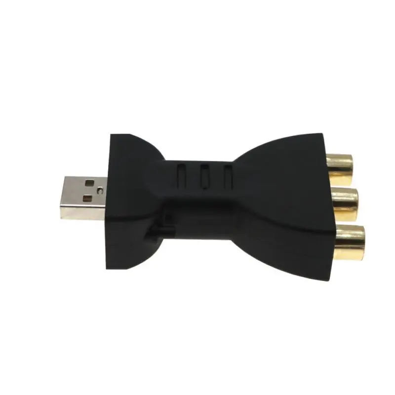 USB штекер 3 RCA Женский Разъем Портативный Аудио адаптер позолоченный телевизионный компьютерный провод кабель Разъем
