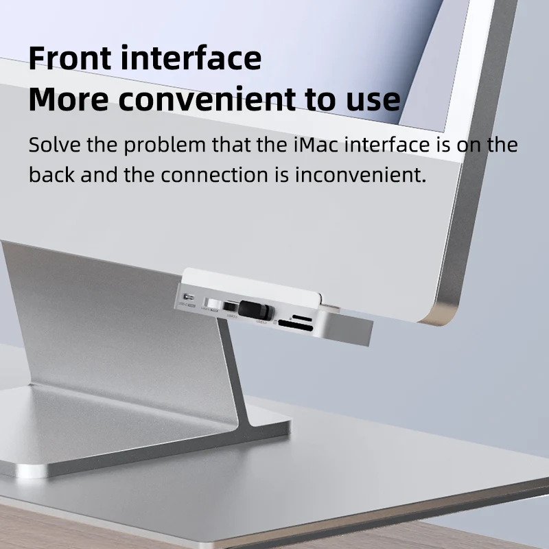 Hagibis Usb c Braçadeira Hub Tipo-c para 2023 Imac com Usb c Usb 3.0 Micro Leitor de Cartão sd 4k hd Docking Station Imac Acessórios - Imagem 4