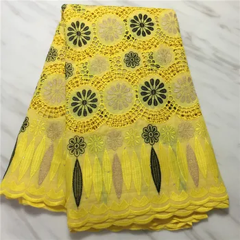 

2020 Swiss Voile Lace In Switzerland High Quality African Laces With Stone 100% Cotton Embroidered Lace dress Fabrics