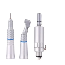  Latch Type External Water Spray Low Speed Handpiece with 1:1 Contra Angle Micromotor Polishing Tool 