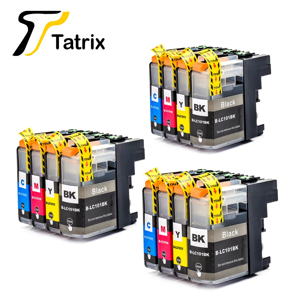 

Tatrix 12PK LC101 LC103 Full Ink Cartridge For Brother DCP-J152W MFC-J245 MFC-J285DW MFC-J450DW MFC-J470DW MFC-J475DW Printer