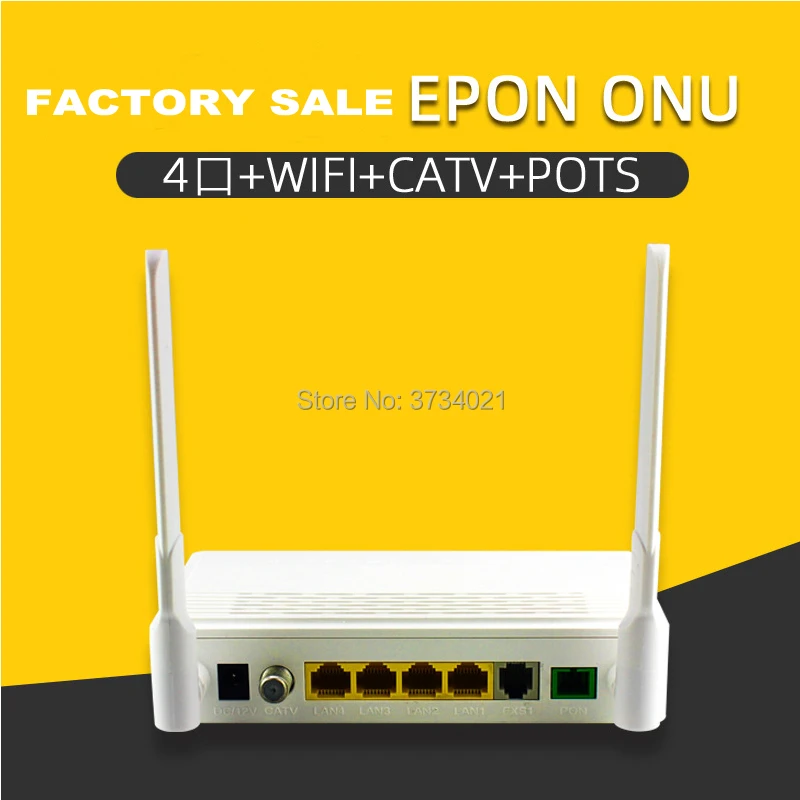 EPON ONU ONT 3*10/100M+ 1*10/100/100M+ CATV+ тел.+ Wifi epon onu ont для волоконно-оптический сетевой маршрутизатор