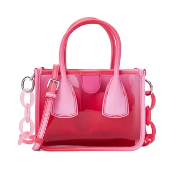 

2020 new hot summer jelly bag women's chain handbag transparent bag fashion wild shoulder messenger bag