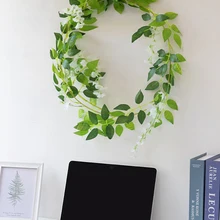 7 футов 2 м шелковые искусственные цветы Свадебная гирлянда цветы струны глицинии искусственные растения листья лоза домашний открытый подвесной Настенный декор