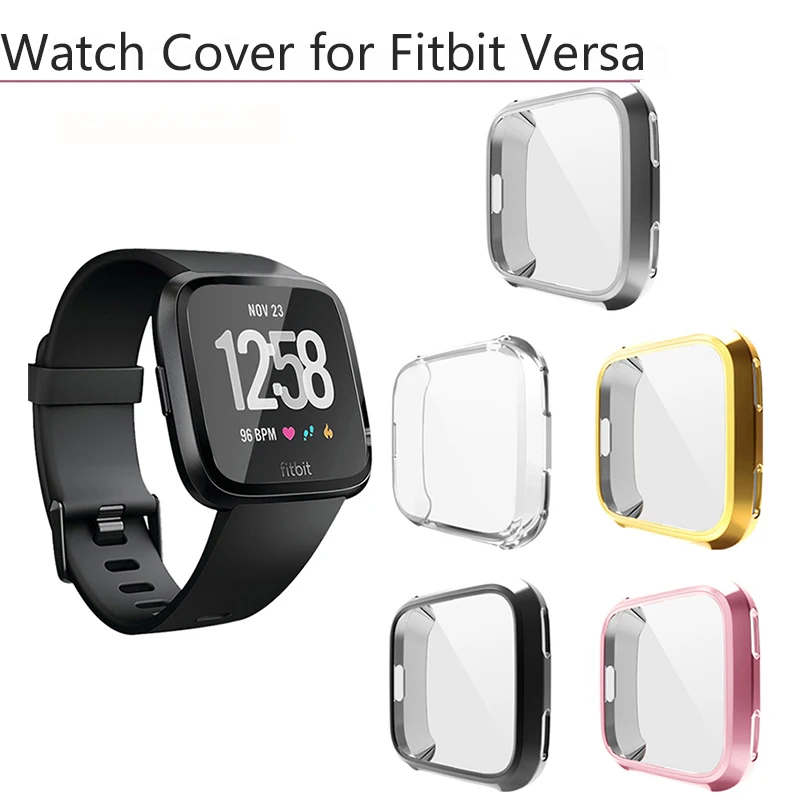 

Protective Watch Case Cover Suit for Fitbit Versa Strap Band Screen Protector Plastic Case Ultra-thin Frame for Fitbit Versa