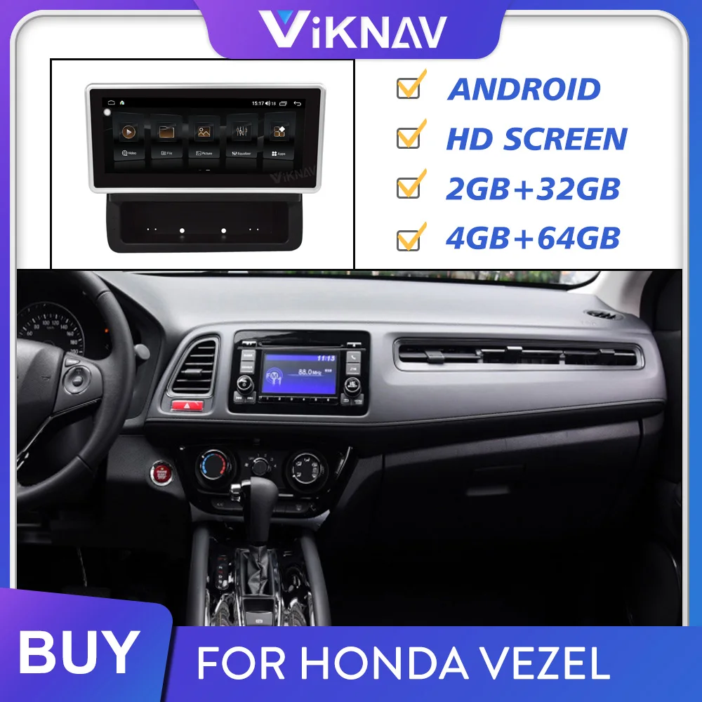 

Автомагнитола для Honda VEZEL, Android, стереоприемник, мультимедийный плеер, головное устройство, GPS-навигация, магнитофон, Авторадио 2din