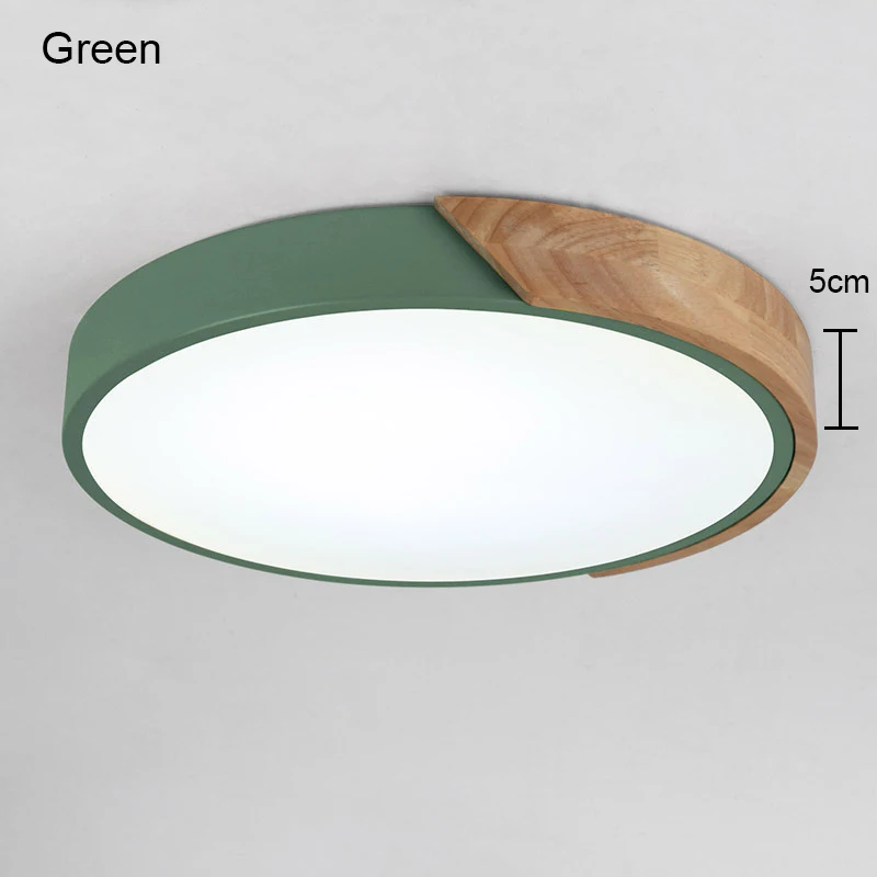 Светодиодный потолочный светильник 5 см ультра тонкий современный светодиодный потолочный светильник Nordic Освещение в гостиную Спальня потолочный свет 23 Вт, 30 Вт/40/50/60 см - Цвет корпуса: Green