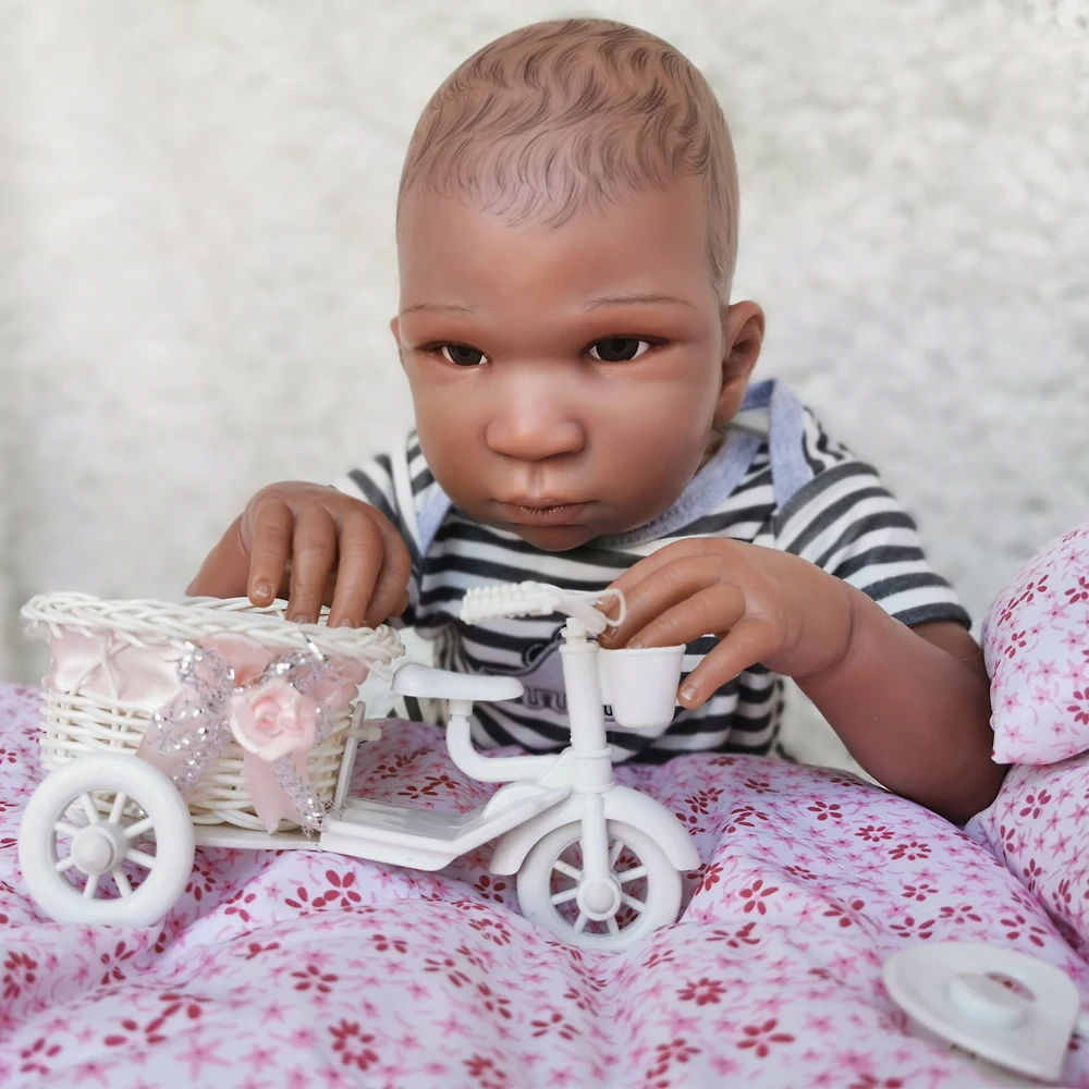 Африканская черная Кукла reborn baby изысканный 2" Деталь окрашенная bebe reborn boneca куклы для младенцев игрушки подарок