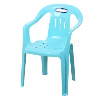 

Thick plastic backrest chair food stall dining table and stool simple arm beach home adult