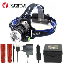 FX-DZ30 головной светильник V6 T6 L2 светодиодные фары зум, светодиодная вспышка светильник настраиваемый налобный фонарь 8000lm 18650 батарея долгого времени светильник перезарядка с регулируемым зумом
