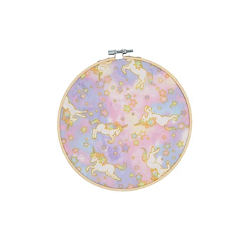 

(5pcs/set) original design Nature Bamboo round and fabric wall decorations Children's room decor blue Printing No.QS18-02