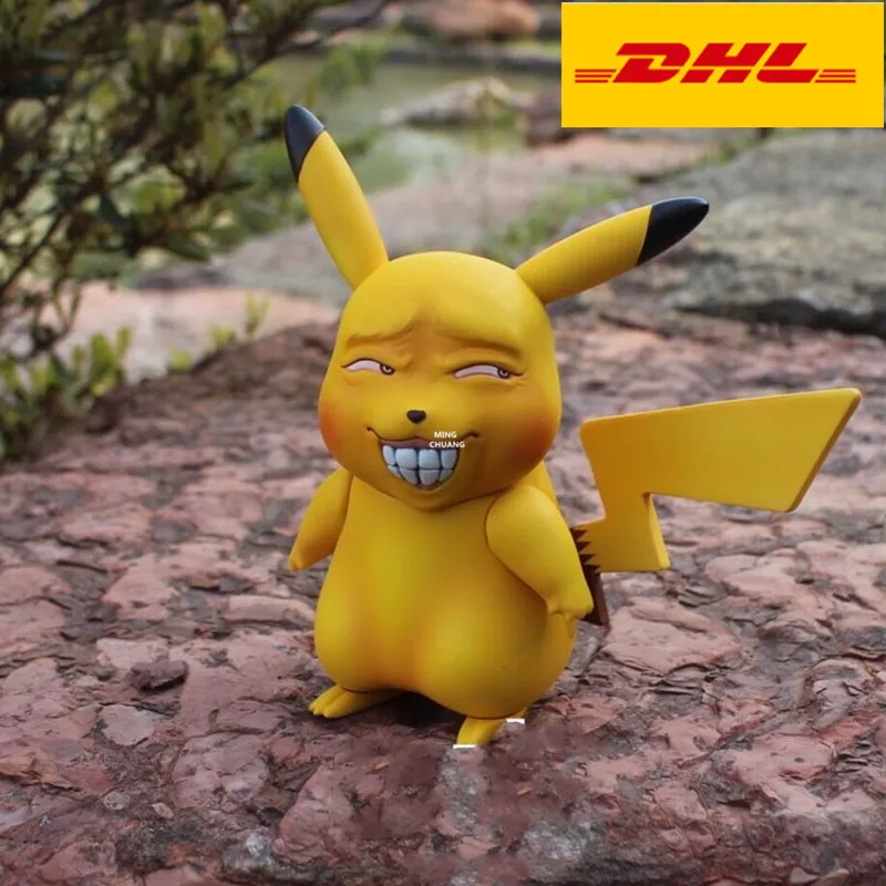 

5" Anime Simulation Animal Statue Pikachu Bust Decoration Full-Length Portrait Holiday Gift GK Action Figure Toy BOX 15CM V699