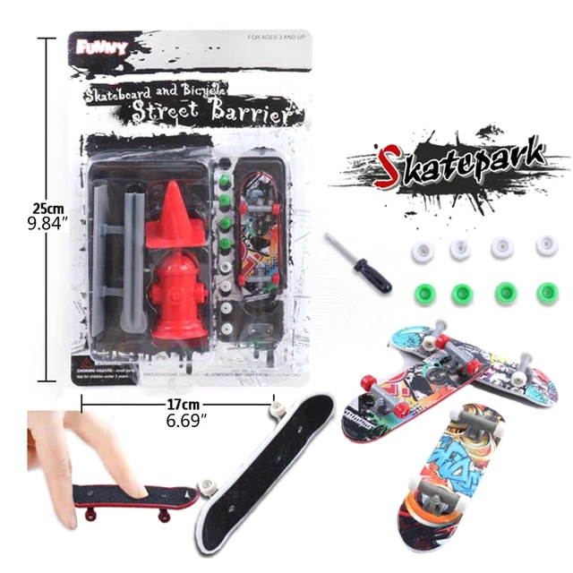 MIni Finger Skateboard Fingerboard with Obstacles Set Kids Toy Novelty Gag 6