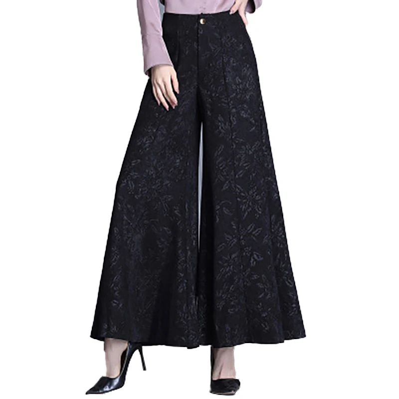 

Women Lady Summer Floral Wide Leg Flower Printed Loose Bandage High Waist Fashion Summer Pants Long Chic Trouses Clothing Pants