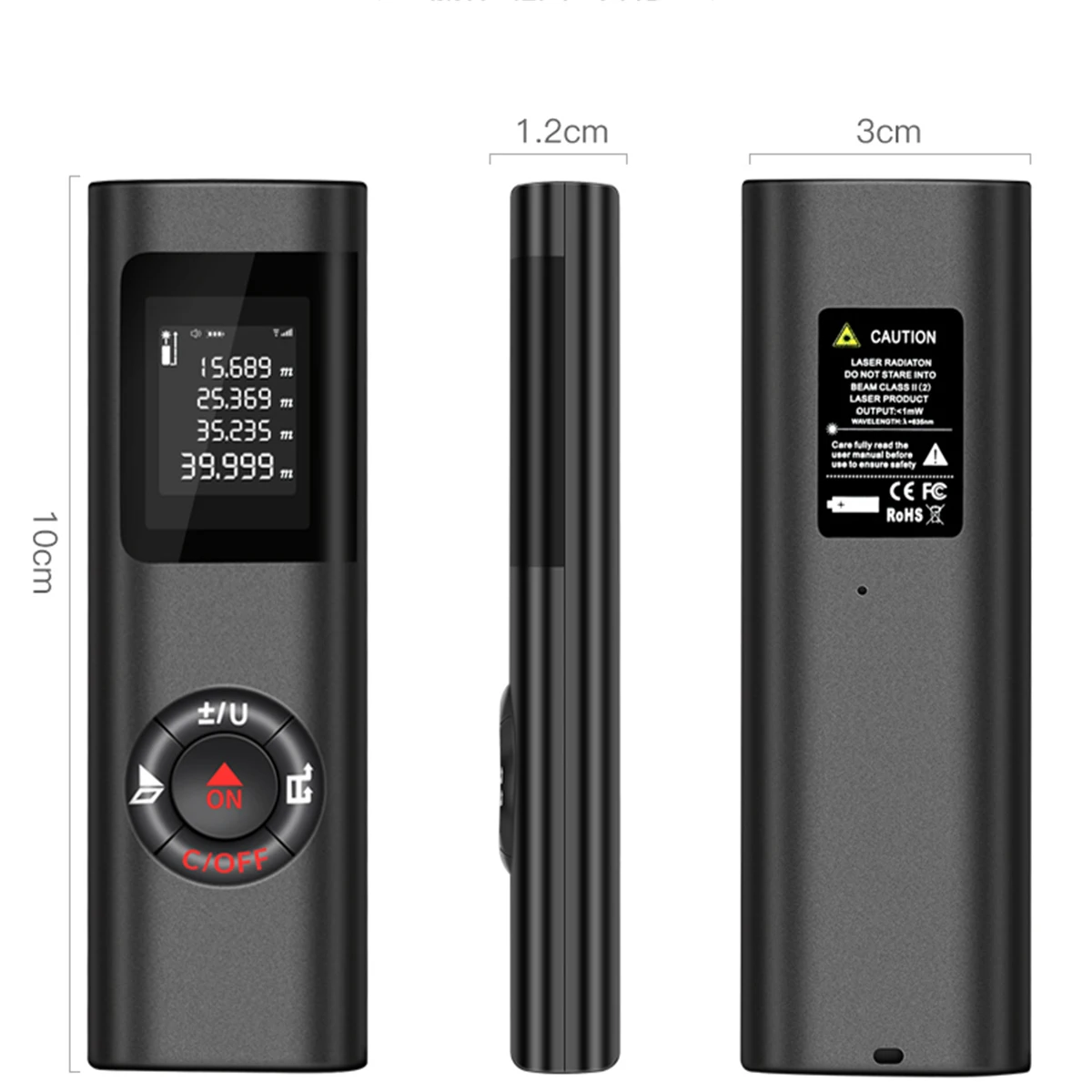 Portable Laser Distance Meter Mini Laser Rangefinder Chargable 40M Digital Laser Range Finder Measure Diastimeter Portable Laser Distance Meter Mini Laser Rangefinder Chargable 40M Digital Laser Range Finder Measure Diastimeter