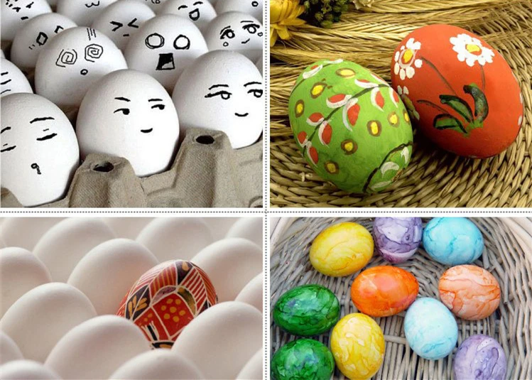 Wooden Easter Eggs Hand Crafts DIY Painting Sensory Toys 3PCSLOT Montessori Educational Children's Creativity Gift for Teacher (1)