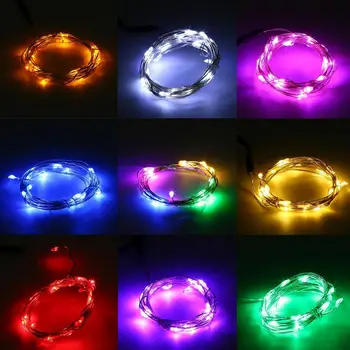 

5M Sliver Wire LED String Light Multicolor RGB USB Power Operated Fairy Light Christmas Home Party Decor Waterproof