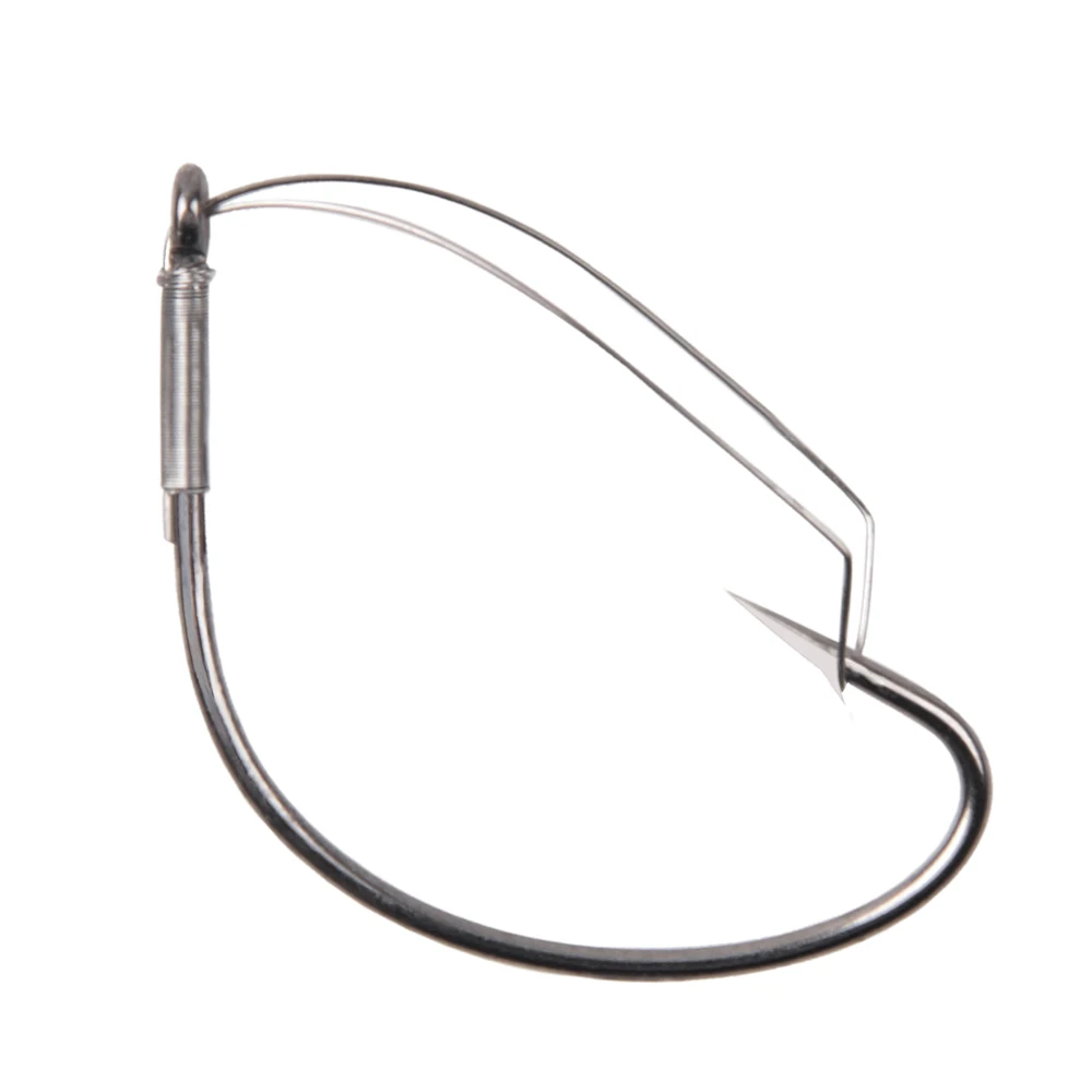 

30pcs 37753 High Carbon Steel Hooks Wacky Worm Weedless Wide Gap Fishing Hooks Bass Fishing Hooks